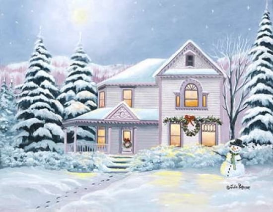 Christmas Snowman Canvas Art - Julie Peterson (22 x 28)