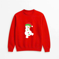 thumbnail image 1 of Christmas Snowman Carrot Nose Buttons Hat Festive Holiday Cartoon Graphic Sweatshirt, up to size 5XL, 1 of 2