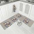thumbnail image 1 of Christmas Snowman Cartoon Theme Kitchen Floor Mats, Let Snow Texts 2 PCS Anti Fatigue Area Runner Rugs Set Grey Non-Slip Bathroom Comfort Standing Mat Home Decor, 1 of 5
