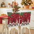 thumbnail image 1 of Christmas Snowman Chair Covers Set of 1 Pine Christmas Tree Snowflakes Red Chair Back Covers Stretch Removable Washable Slipcovers Protector for Dining Room Kitchen Party Decor, 1 of 5
