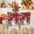 thumbnail image 1 of Christmas Snowman Chair Covers Set of 4 Red Snowman Berries Bird Pine Tree Xmas Chair Back Covers Stretch Removable Washable Slipcovers Protector for Dining Room Kitchen Party Decor, 1 of 5