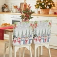 thumbnail image 1 of Christmas Snowman Chair Covers Set of 4 Winter Snowflakes Cardinal Bird Gray Chair Back Covers Stretch Removable Washable Slipcovers Protector for Dining Room Kitchen Party Decor, 1 of 5