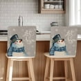 thumbnail image 1 of Christmas Snowman Chair Covers Set of 6 Snowflake Grey Cotton and Linen Chair Back Covers Stretch Removable Washable Slipcovers Protector for Dining Room Kitchen Party Decor, 1 of 5