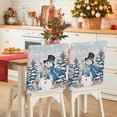 thumbnail image 1 of Christmas Snowman Chair Covers Set of 8 Xmas Tree Snowflake Elk Rabbit Wooden Chair Back Covers Stretch Removable Washable Slipcovers Protector for Dining Room Kitchen Party Decor, 1 of 5