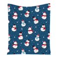 Christmas Snowman Christmas Tree Furry Soft Cozy Blanket Wool Flannel