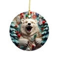 thumbnail image 1 of Christmas Snowman Christmas Tree Ornament Round Hanging Ornament, 1 of 3