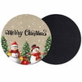 thumbnail image 1 of Christmas Snowman Coasters Set of 2, Absorbent Coasters for Drinks, Brown Winter Snowflake Xmas Pine Tree Coaster for Desk Coffee Table Protection, Home Decor House Warming Gifts 4", 1 of 8
