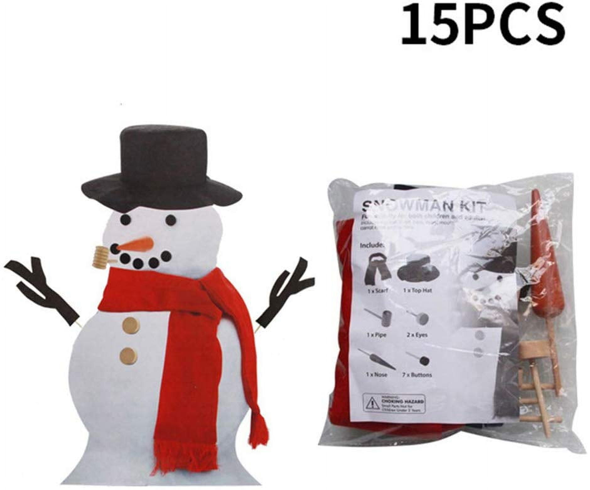 Outdoor Snowman 16 Piece Snowman Decorating Kit - Complete Snowman