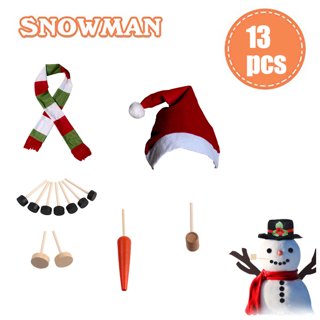 16 Pieces Christmas Snowman Kit Set Kids Cute Xmas Decorative Snowman  Making Kit Fun Building Snowman Toy Accessories for Xmas Holiday Winter  Party