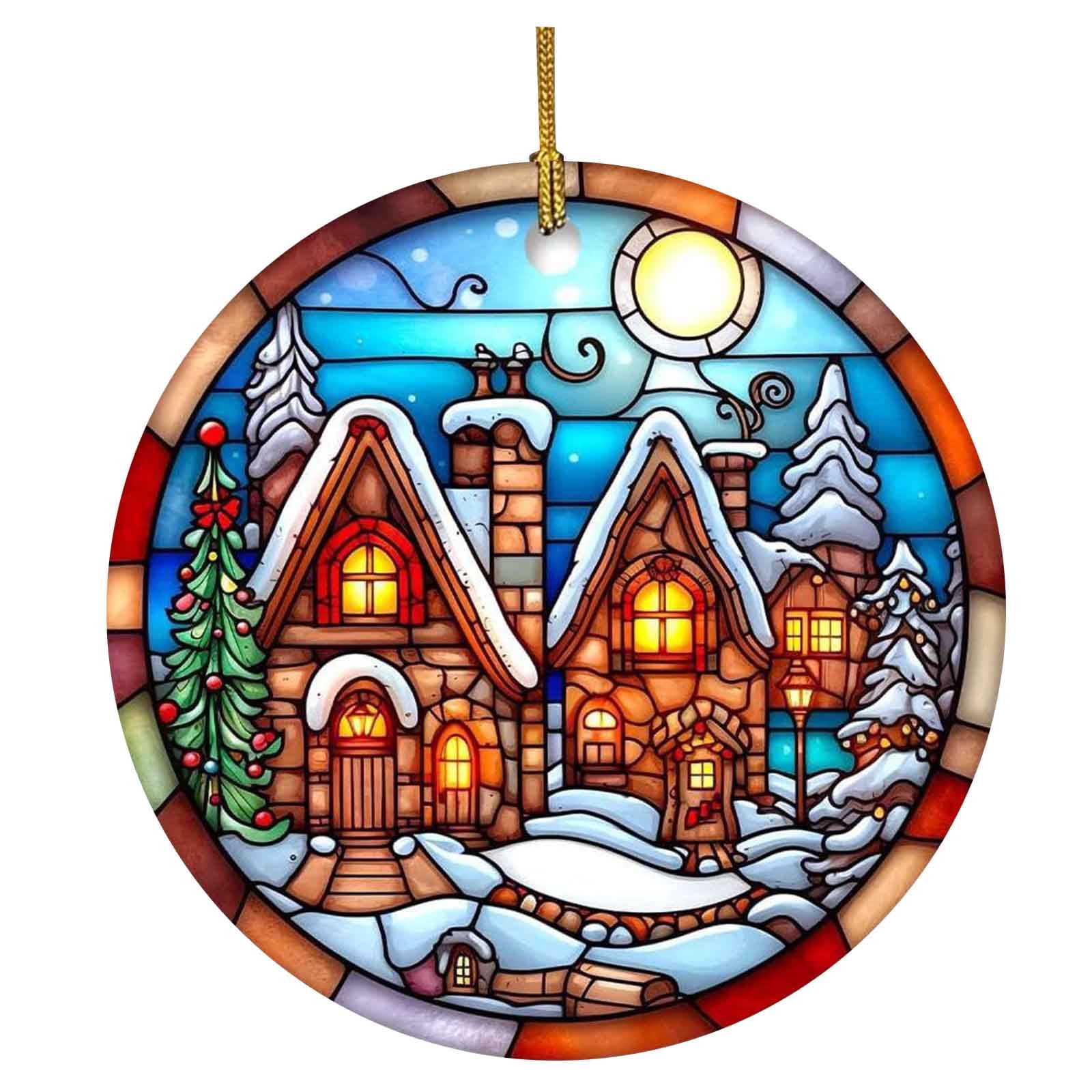 Christmas Snowman Decoration Acrylic Flat Christmas Christmas Ornaments