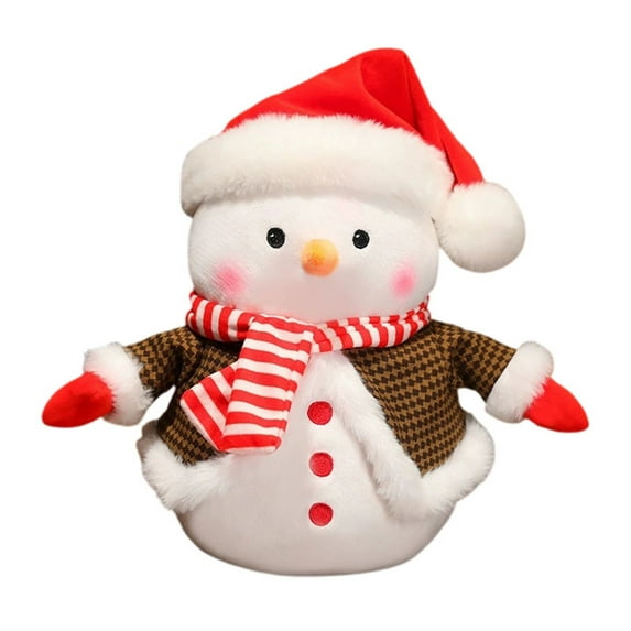 Toy Christmas Doll Cozy Snowman Soft Huggable Doll for Kids Holiday