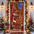thumbnail image 1 of Christmas Snowman Door Cover Decoration,Christmas Photo Booth Props for Winter Party Decorations,35x71Inch, 1 of 6
