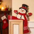 thumbnail image 1 of Christmas Snowman Door Frame Corner Decor, Winter Holiday Door Topper with Red Scarf & Holly Design, Cute Xmas Ornament for Entryway & Holiday Home Party (Snowman), 1 of 6