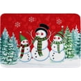 thumbnail image 1 of Christmas Snowman Doormat Absorbent Floor Mats, Xmas Tree Snowflake Christmas Red Non-Slip Front Door Mat Entry Door Rugs Outdoor Indoor Home Decorative, 16x24 Inch, 1 of 4