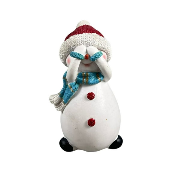 Christmas Snowman Family Statue, Christmas Winter Decoration, Christmas Resin Snowman Interior Decoration Statue for Home