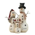thumbnail image 1 of Christmas Snowman Figure Decoration - 10.63 Inch Tall Plush Snowman Doll, Stuffed Holiday Greeter Figurine, Farmhouse Xmas Centerpiece for Home, Mantel & Table Decor, 1 of 3