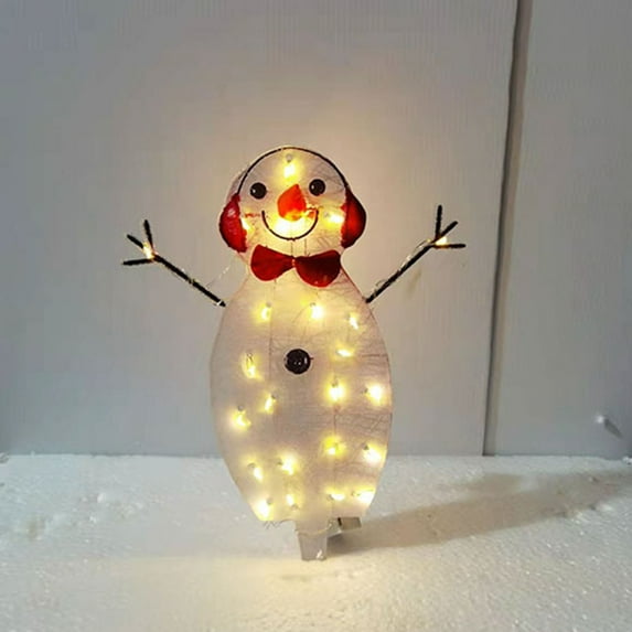 Christmas Snowman Figure, Light-Up Design for Home Decor, Holiday Christmas Decorations for Indoor Use