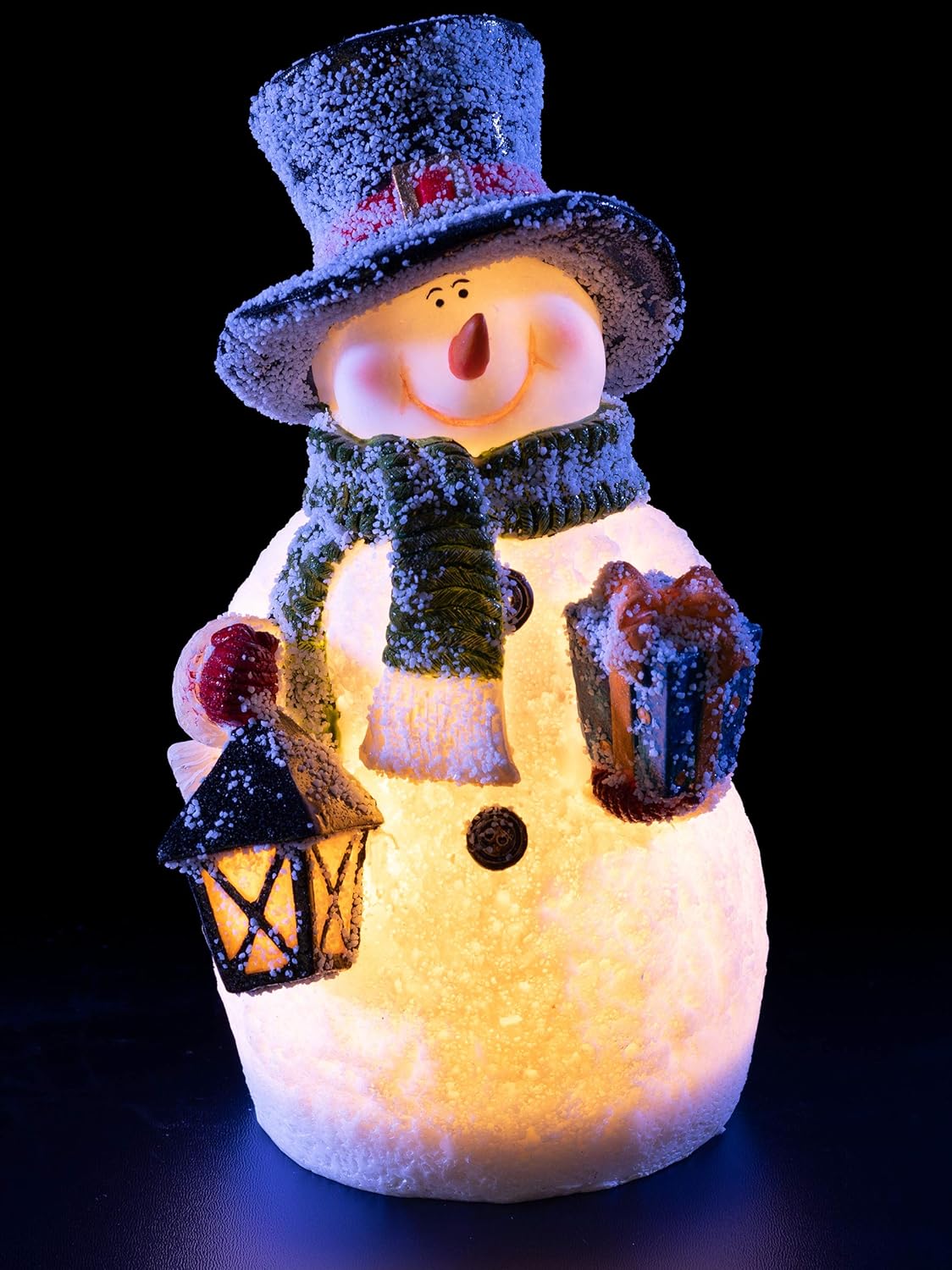 Christmas Snowman Christmas Figurines Resin Snowman Lighted ations
