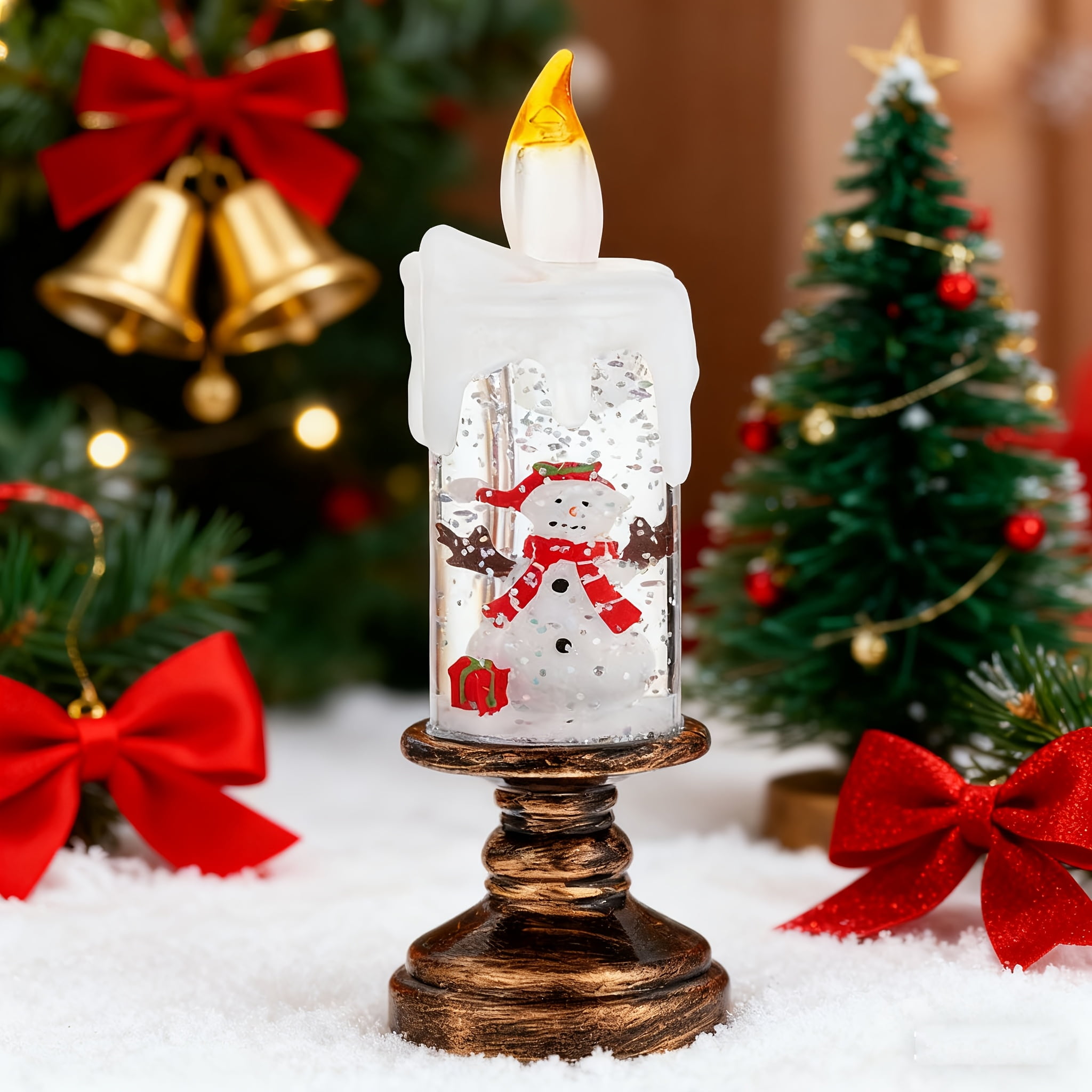 Snowman Battery Candle