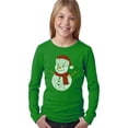 thumbnail image 1 of Christmas Snowman - Girl's Word Art Long Sleeve T-Shirt, 1 of 2