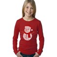 thumbnail image 1 of Christmas Snowman - Girl's Word Art Long Sleeve T-Shirt, 1 of 2