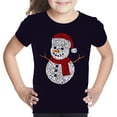 thumbnail image 1 of Christmas Snowman - Girl's Word Art T-Shirt, 1 of 2