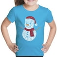 thumbnail image 1 of Christmas Snowman - Girl's Word Art T-Shirt, 1 of 2