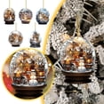 thumbnail image 1 of Christmas Snowman Glass Ball Ornament Flat 5-Piece Set - Hangs - Household Pendant, 1 of 9