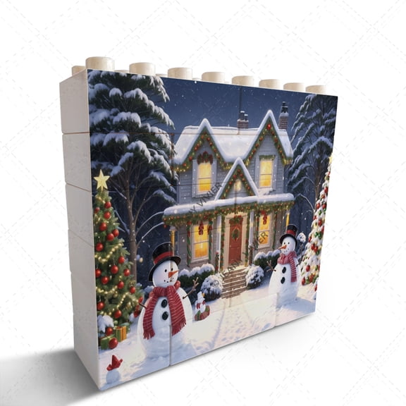 Christmas Snowman and House Picture Gifts for Women Men Decorative Sign Funny Gifts for Office Teacher, Coworker, Boss, Mom, Dad, Wedding Planner, Manager Office
