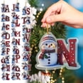thumbnail image 1 of Christmas Snowman Letter Ornament, 3.15 in 2D Acrylic Alphabet Hanging Decoration, for Christmas Tree, Mantel, Gift, Holiday Decor(N), 1 of 5