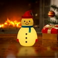 thumbnail image 1 of Christmas Snowman Light Rechargeable LED Night Light Colorful Led Lights Rechargeable Christmas Lamp Novelty Cute Silicone Touch Bedside Lamp for Bedroom Dorm Decor Christmas Gift, 1 of 6