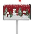 thumbnail image 1 of Christmas Snowman Mailbox Cover Red Magnetic Mailbox Wraps, Xmas Tree Winter Snowflake Mailbox Covers Large Size 21x25.5 Inch Mail Wrap Post Letter Box Christmas Decoration for Outdoor Gardern Yard, 1 of 6