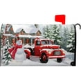 thumbnail image 1 of Christmas Snowman Mailbox Covers Magnetic Winter Xmas Red Snowman Mailbox Cover Standard Size 18 X 21 Holiday Snowflake Mailbox Wrap Post Letter Box Cover Decorative for Home Outdoor Garden, 1 of 6