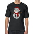thumbnail image 1 of Christmas Snowman - Men's Tall and Long Word Art T-Shirt, 1 of 2