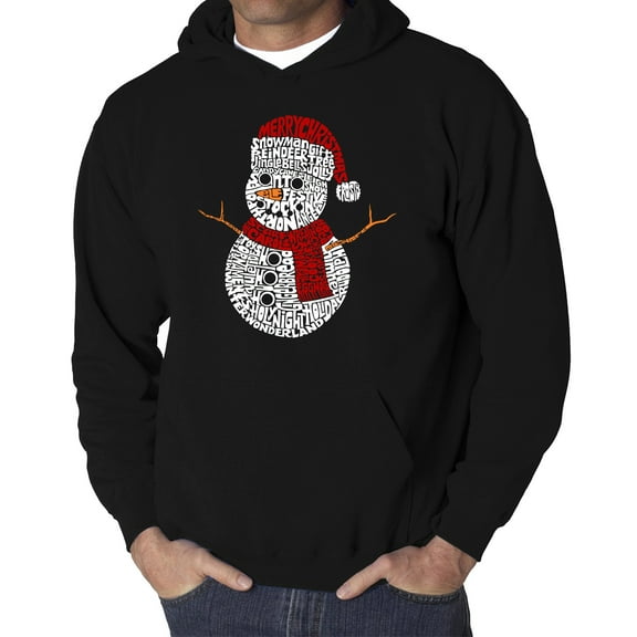 Christmas Snowman - Men's Word Art Hooded Sweatshirt