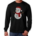 thumbnail image 1 of Christmas Snowman - Men's Word Art Long Sleeve T-Shirt, 1 of 2