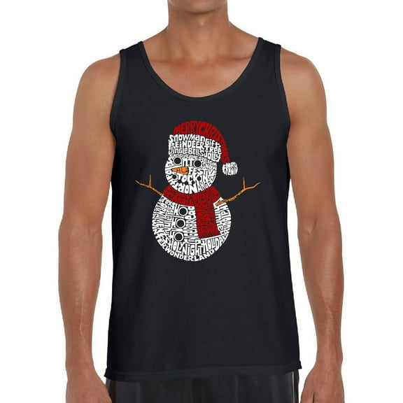 Christmas Snowman - Men's Word Art Tank Top