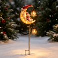 thumbnail image 1 of Christmas Snowman Moon Solar Stake Lights 33.5in Garden Lawn Waterproof Metal Decorative Lights, Outdoor Hanging Lantern for Backyard Lawn Patio, 1 of 6