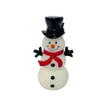 Christmas Snowman Night Light Ornament, Glowing Snowman Top Hat Glowing Figurine, Holiday Home Decor, Festive Gift Idea