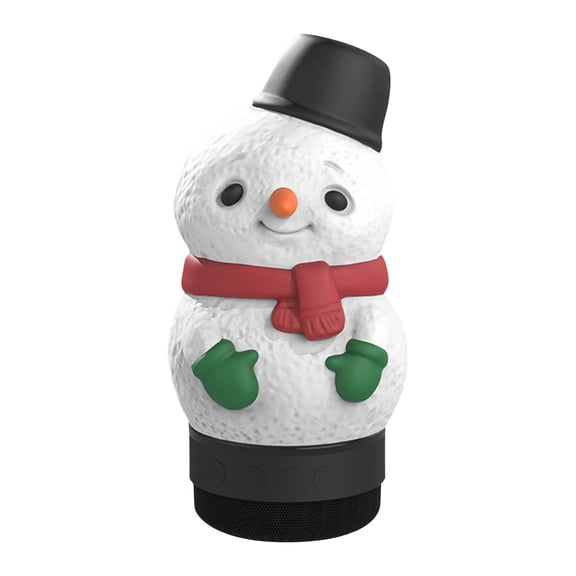 Christmas Snowman Night Light Speaker, Bluetooth Mood Lamp with Holiday Music, Warm White Light, Sleep Aid for Kids, Family, and Office, Festive Decor Gift