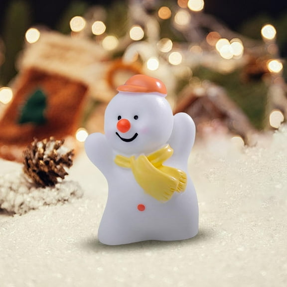 Christmas Snowman Ornaments Miniature Tree Decor, Snowman Figurines for Christmas Tree Decorations Holiday, Small Snowman Decor for Family Gathering Tabletop Display, Mini Snowman Ornaments Akmoler