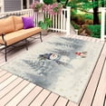 thumbnail image 1 of Christmas Snowman Outdoor Rug 5x7 Ft, Non Slip Washable Area Rug, Retro Xmas Forest Trees Golden Snowflakes Patio Rugs Carpet Runner, Large Floor Mat for Indoor/Outdoor Deck Porch Camping, 1 of 8