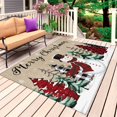 thumbnail image 1 of Christmas Snowman Outdoor Rug 5x8 Ft, Non Slip Washable Area Rug, Buffalo Plaid Xmas Tree Snowy Forest Brown Patio Rugs Carpet Runner, Large Floor Mat for Indoor/Outdoor Deck Porch Camping, 1 of 8