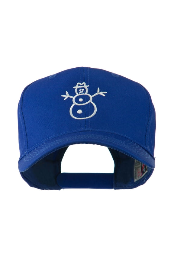 Christmas Snowman Outline Embroidered Cap - Royal OSFM