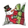 thumbnail image 1 of Christmas Snowman Painted Decorative Throw Pillow Covers, Festive Cushion Case for Couch, Sofa, Bedroom, and Living Room, Soft And Skin Friendly Perfect for Xmas Home Decor, 1 of 6