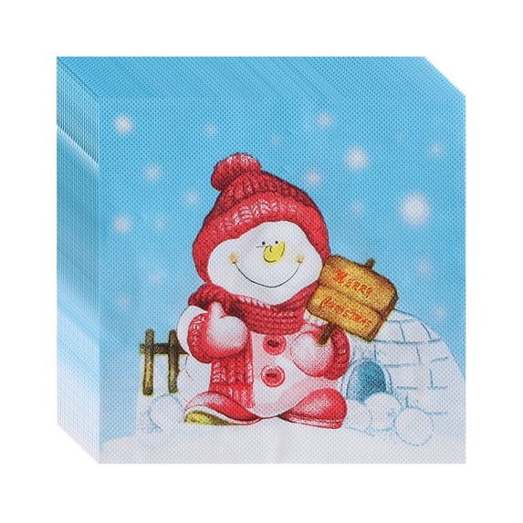 Christmas Snowman Paper Napkins Disposable Napkins Winter Party Luncheon Napkin Decorative for Christmas Winter New Year Party Table Decor, 20pcs