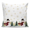 thumbnail image 1 of Christmas Snowman Pillow Covers 20x20 Inch Decorative Throw Pillow Cover, Golden Winter Snowflake Xmas Tree Sofa Pillowcases Accent Cushion Case Home Decor Bedroom Living Room, 1 of 6