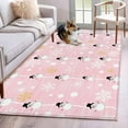 thumbnail image 1 of Christmas Snowman Pink Area Rug 4x6 Washable Rug Non Slip Winter Snowflakes Xmas Retro Large Area Rug Indoor Floor Carpet for Entryway Bedroom Kitchen Living Room Home Office Dining Room Nursery, 1 of 8