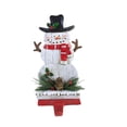 thumbnail image 1 of Christmas Snowman Plank Stocking Holder Slats Wood-Look Planks M2172 Top Hat, 1 of 3
