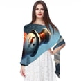 thumbnail image 1 of Christmas Snowman Retro Chic Chiffon Silk Scarf for Women - Lightweight and Breathable - Elegant 180x73cm Wrap for Any Occasion, 1 of 6